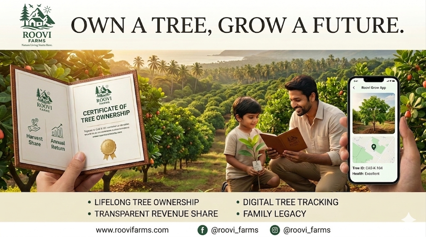ROOVI FARMS promotional banner